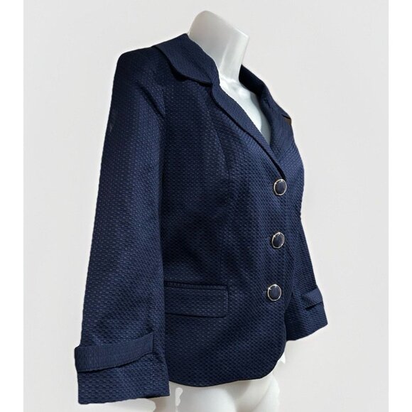 NEW Laundry by Shelli Segal Blazer Jacket Women's Size 10 Navy Professional Work - Picture 4 of 11